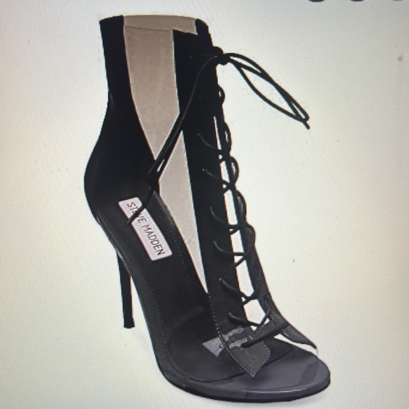 Steve Madden meltdown open toe clear ankle stiletto boots. Booties. - Picture 7 of 8
